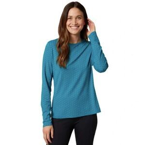 NWT Hang Ten Sun Protection Tee SPF 50 Zip Pocket Rash Guard Caribbean Sea Small